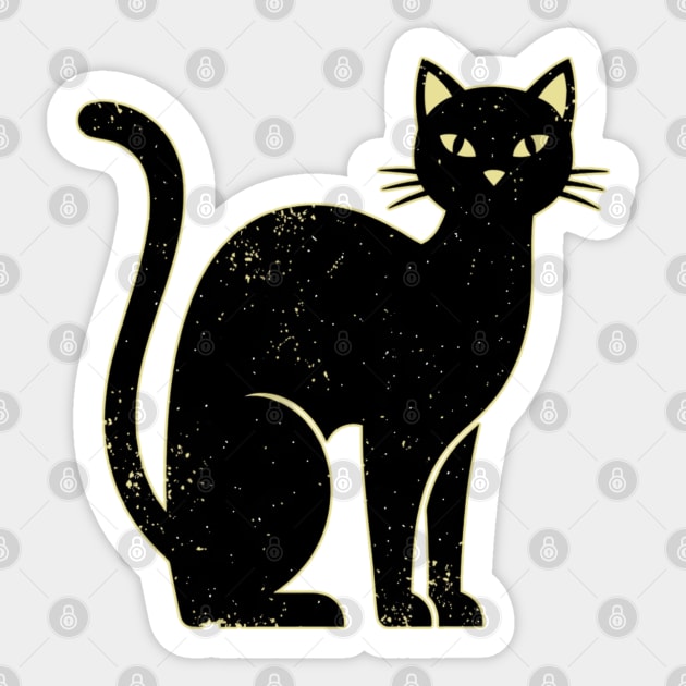 Midnight Familiar Sticker by Stylecombinator